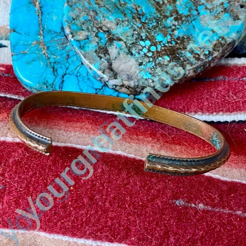 Solid Copper Carinated Bracelet with Warm Patina Yourgreatfinds