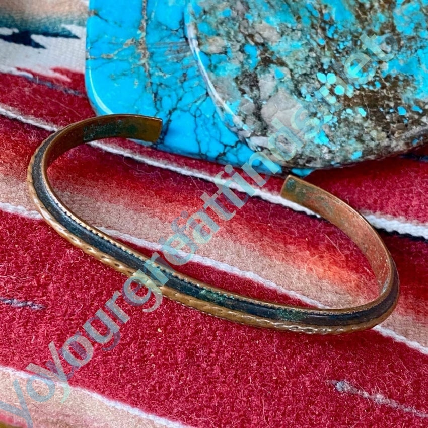 Solid Copper Carinated Bracelet with Warm Patina - Yourgreatfinds