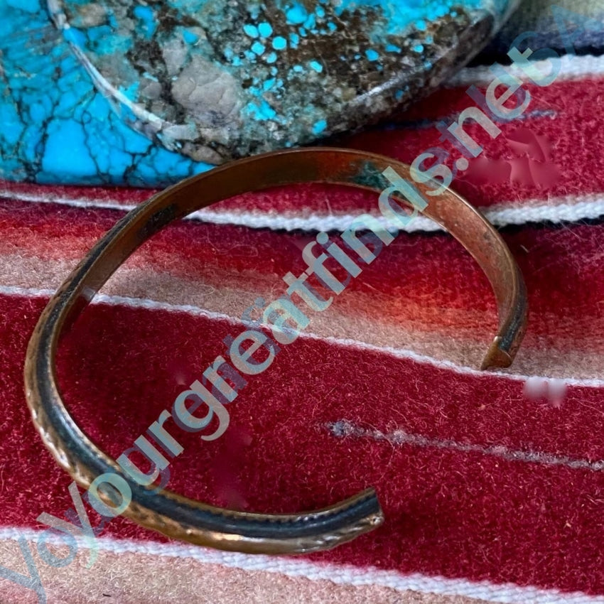 Solid Copper Carinated Bracelet with Warm Patina Yourgreatfinds