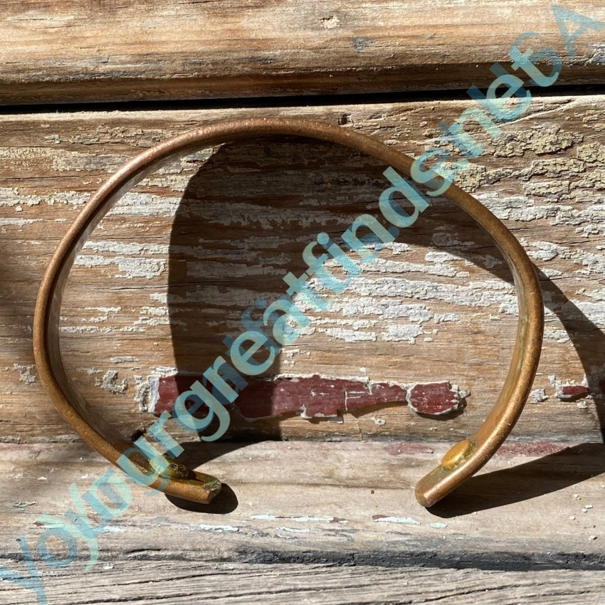 Solid Copper Cuff Bracelet Raised Design Yourgreatfinds