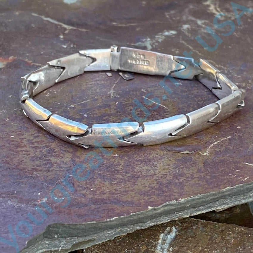 Solid Sterling Silver Arrow Link Bracelet