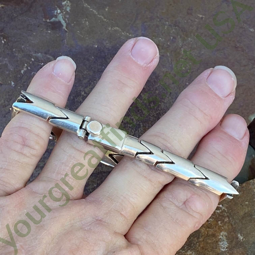 Solid Sterling Silver Arrow Link Bracelet