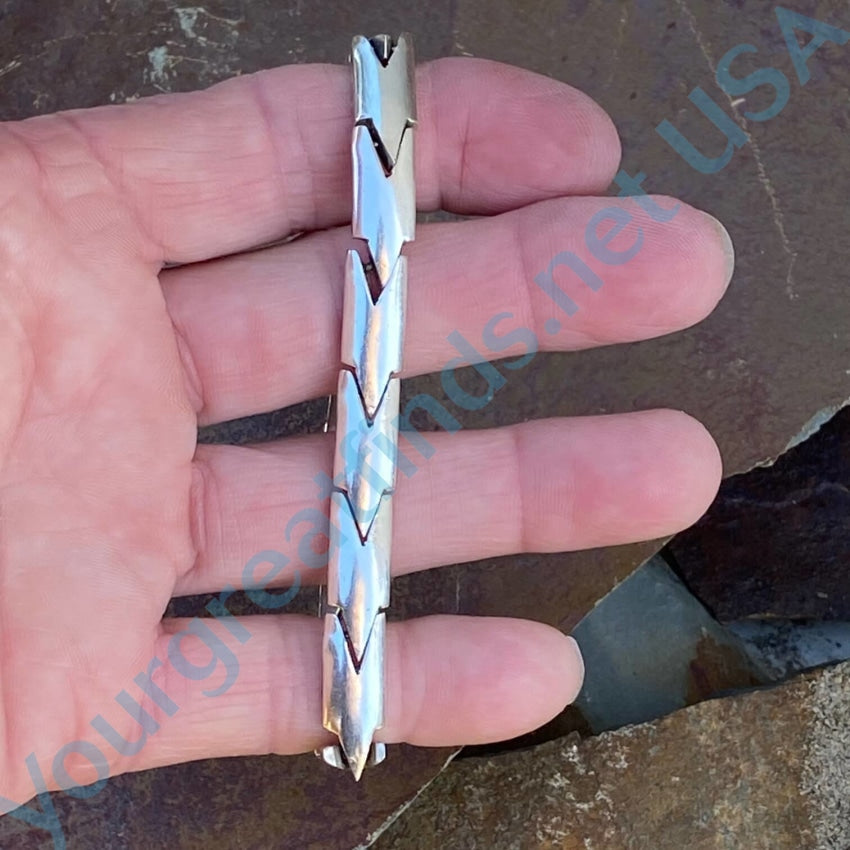 Solid Sterling Silver Arrow Link Bracelet