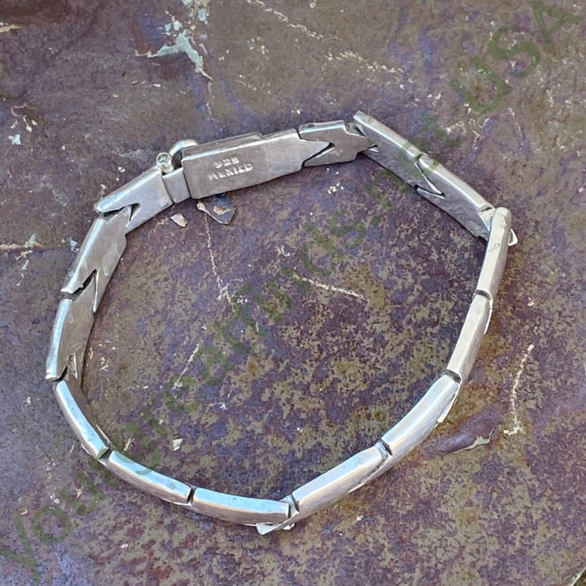 Solid Sterling Silver Arrow Link Bracelet