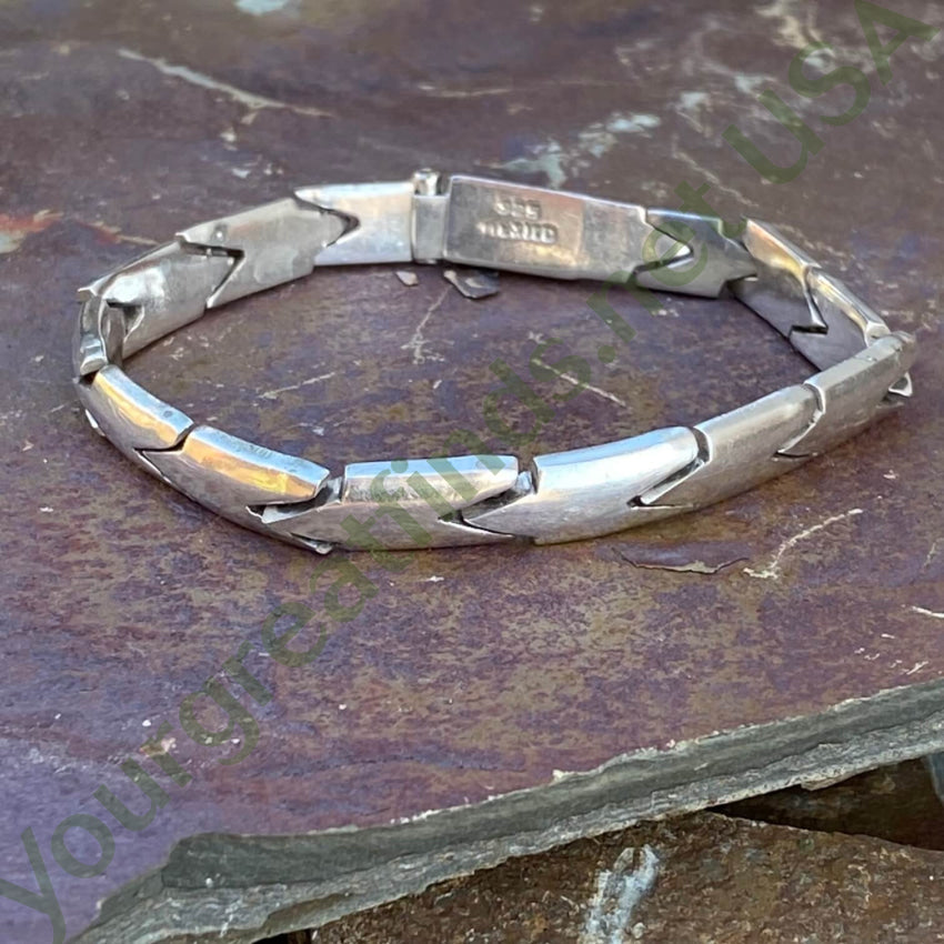 Solid Sterling Silver Arrow Link Bracelet