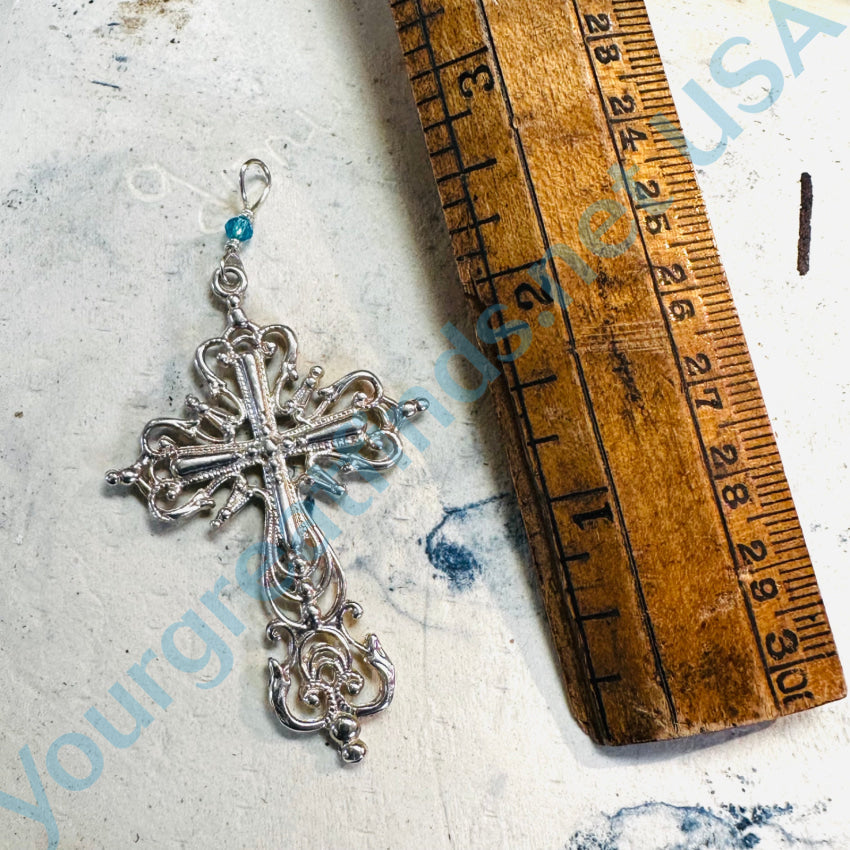 Solid Sterling Silver Holy Cross Pendant Pendant