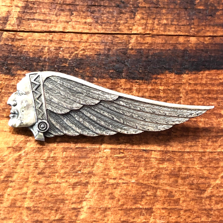 Solid Sterling Silver Indian Motorcycle Lapel Pin Lapel Pin