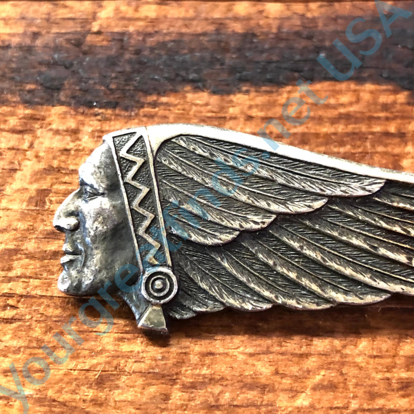 Solid Sterling Silver Indian Motorcycle Lapel Pin Lapel Pin