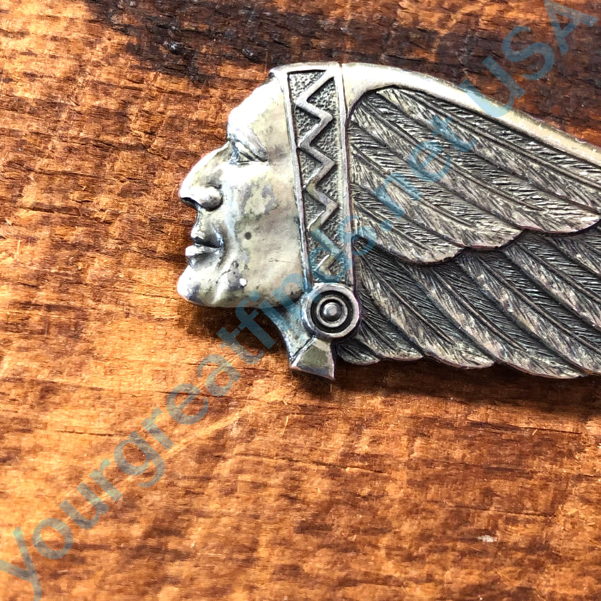 Solid Sterling Silver Indian Motorcycle Lapel Pin Lapel Pin