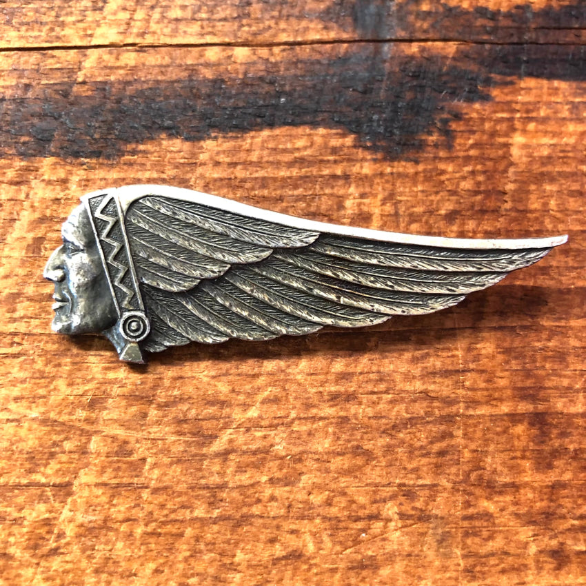 Solid Sterling Silver Indian Motorcycle Lapel Pin Lapel Pin