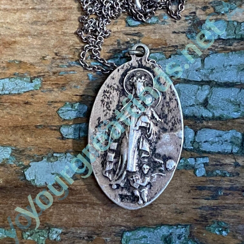 Solid Sterling Silver Jesus Sacred Heart Necklace Yourgreatfinds