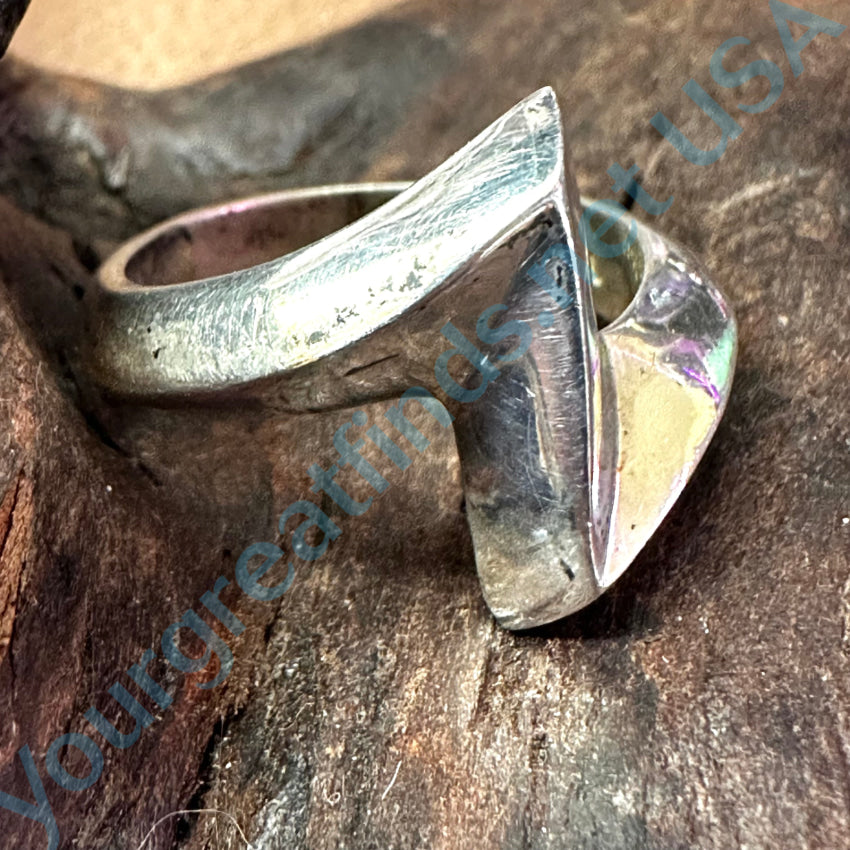 Solid Sterling Silver Lightening Ring Size 10.5 Ring