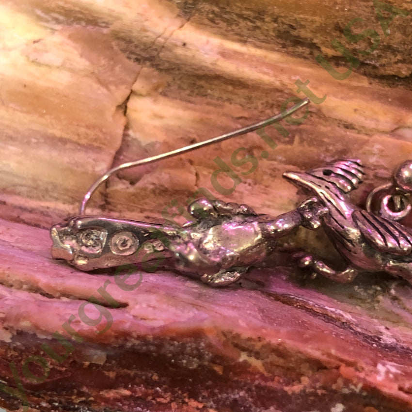 Solid Sterling Silver Roadrunner Pierced Earrings Earrings