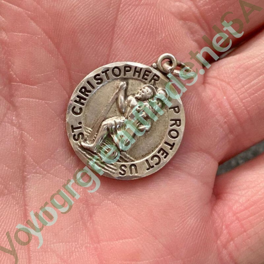 Solid Sterling Silver St. Christopher Metal Pendant Yourgreatfinds