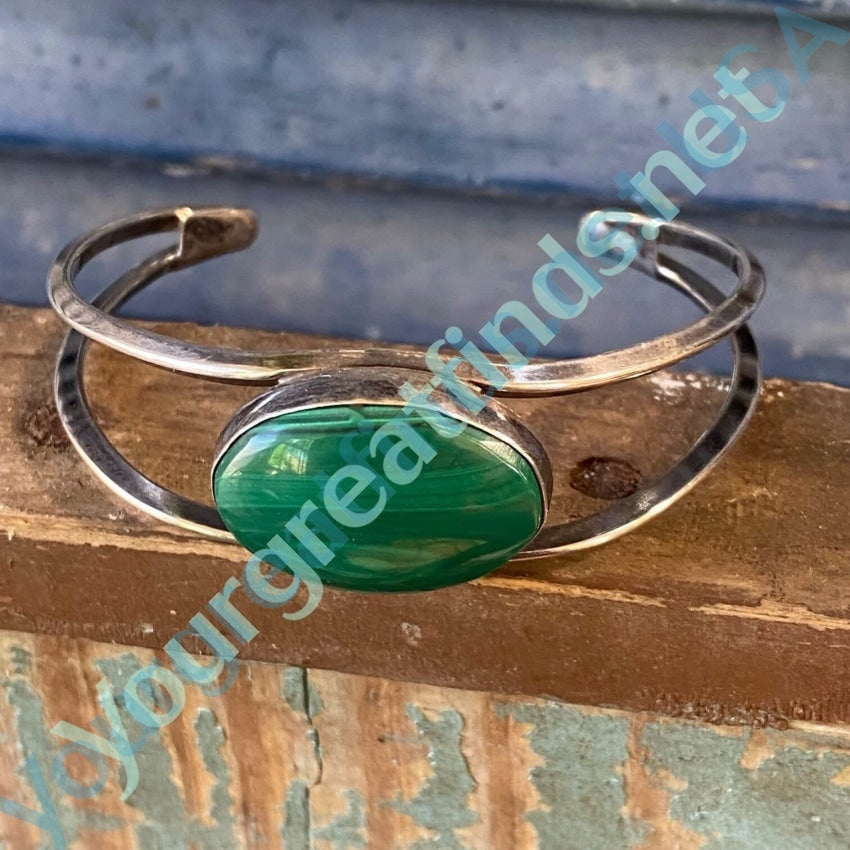 Southwestern Malachite Sterling Silver Cuff Bracelet Yourgreatfinds