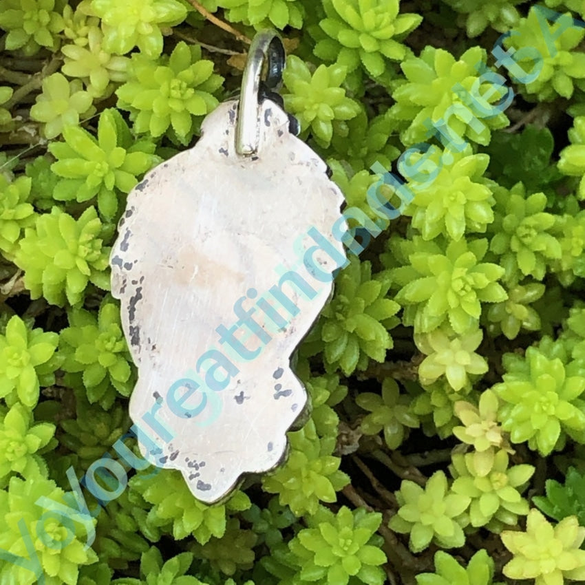 Southwestern Mother of Pearl Pendant Sterling Silver Yourgreatfinds
