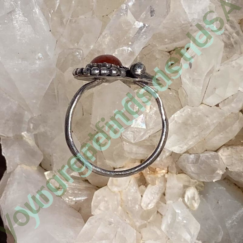 Southwestern Navajo Ring set with Red Carnelian Size 5 Yourgreatfinds