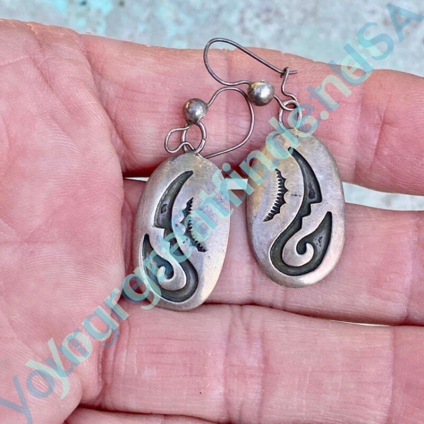 Southwestern Solid Sterling Silver Overlay Earrings Yourgreatfinds