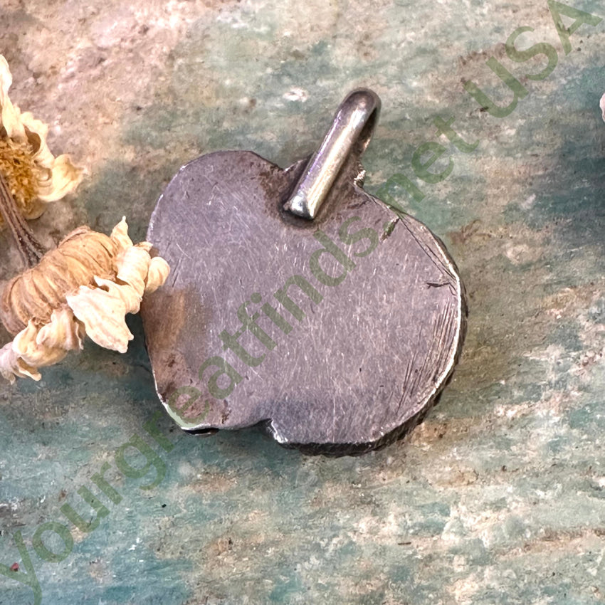 Southwestern Sterling Silver Mother-Of-Pearl One Feather Pendant