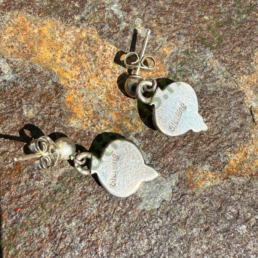 Southwestern Sterling Silver & Opal Pierced Post Earrings Earrings