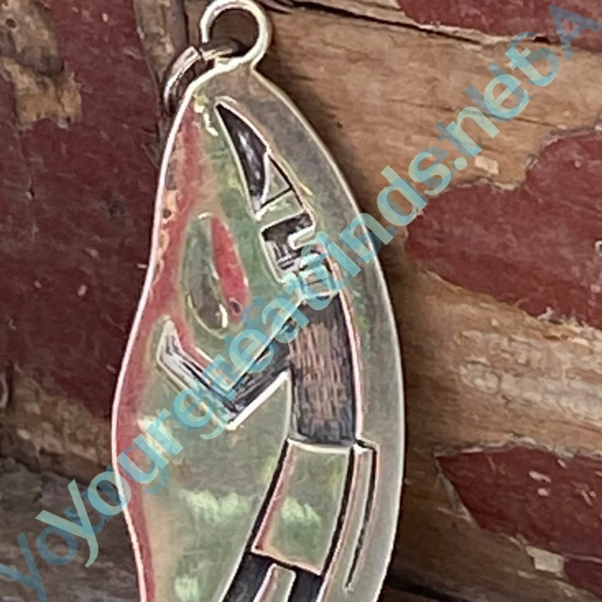 Southwestern Sterling Silver Overlay Hopi Design Pendant Yourgreatfinds