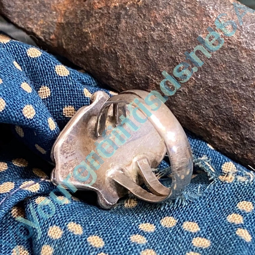 Southwestern Sterling Silver Turquoise Ring Size 6.25 Yourgreatfinds