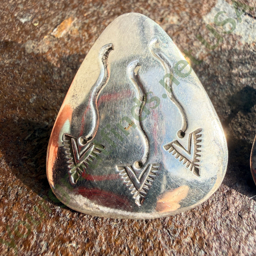 Southwestern Style Sterling Silver Pierced Post Earrings earrings