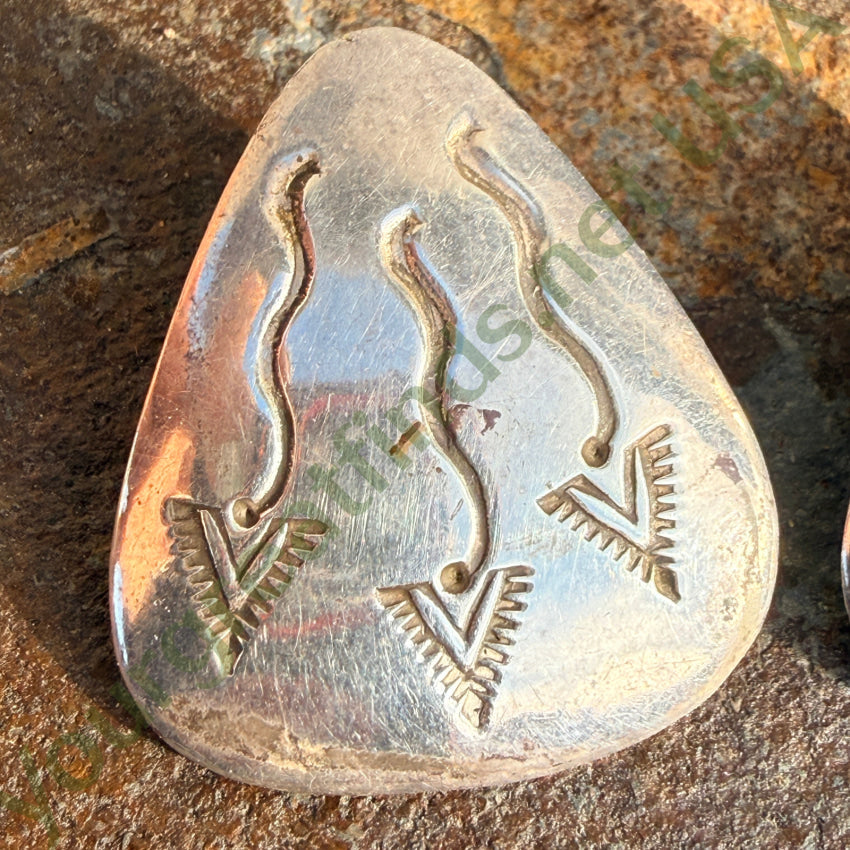 Southwestern Style Sterling Silver Pierced Post Earrings earrings