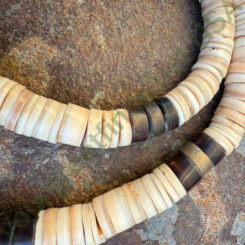 Southwestern White & Brown Heishi Necklace necklace