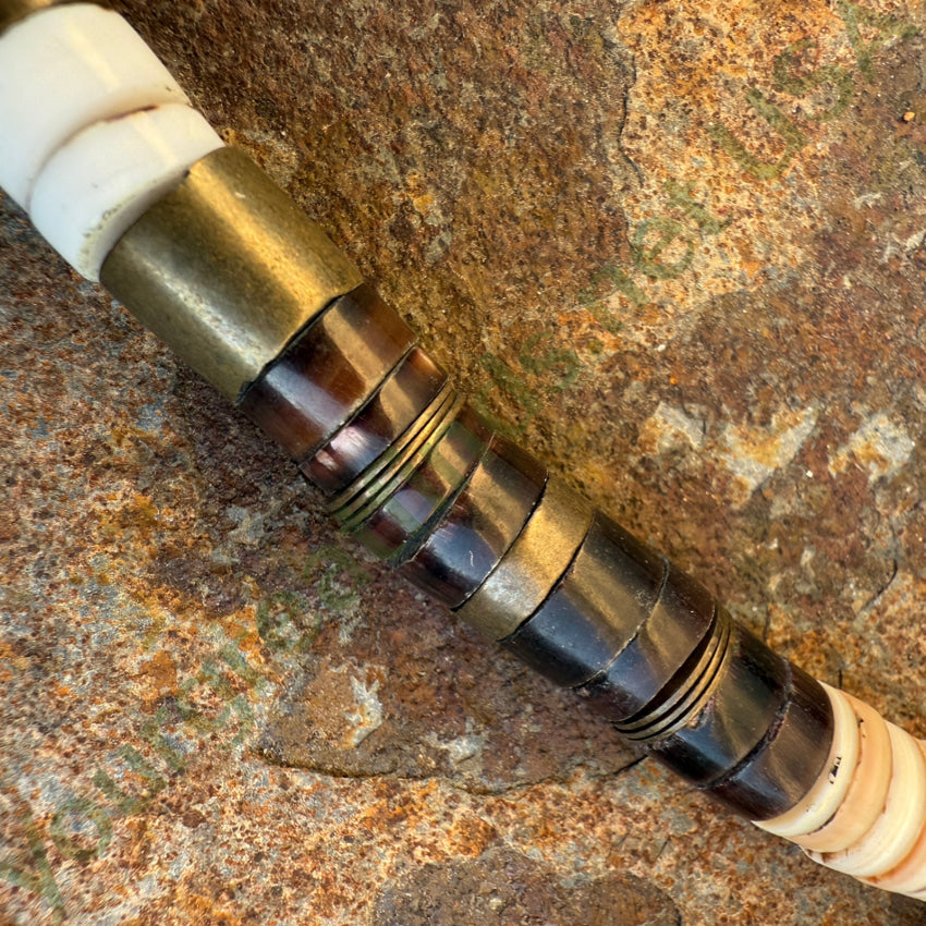 Southwestern White & Brown Heishi Necklace necklace