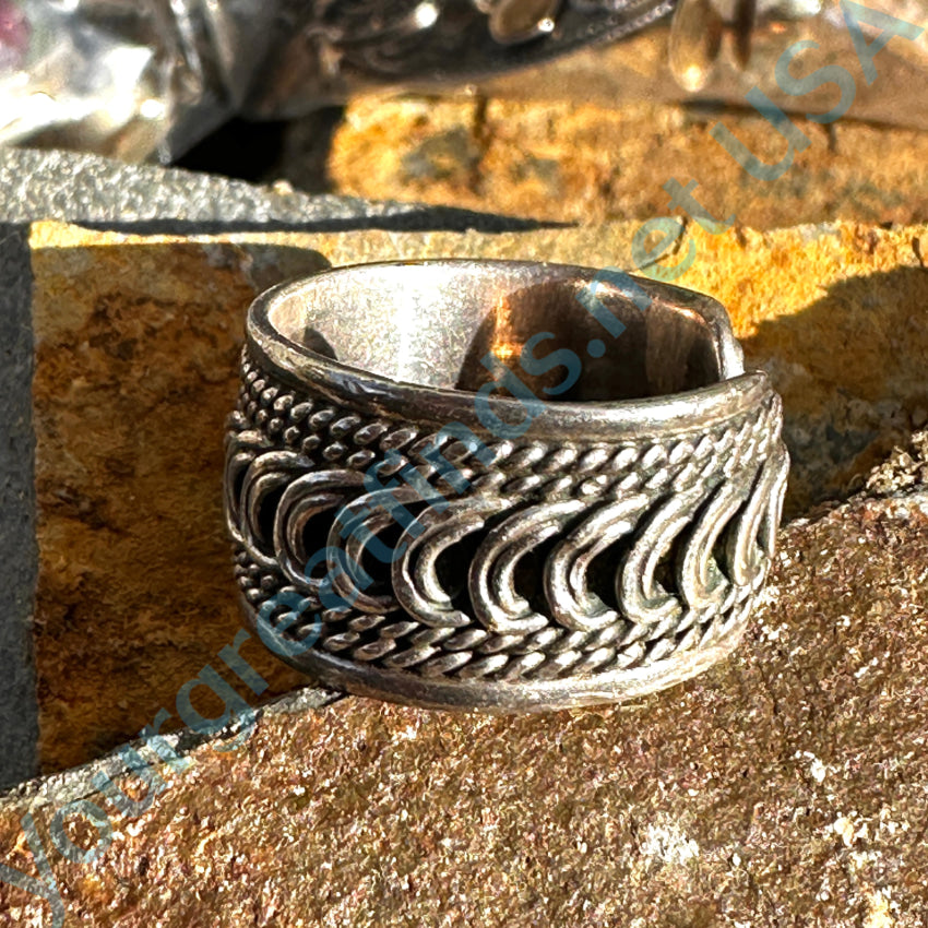 Sterling Silver Adjustable Band Ring Ring