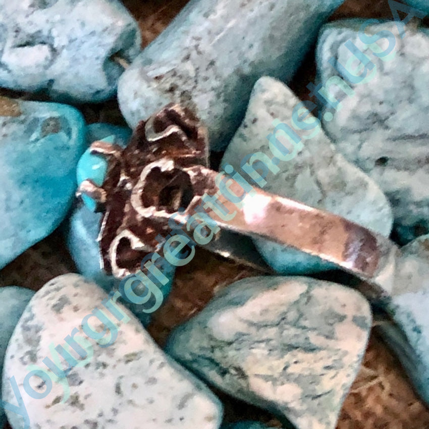 Sterling Silver and Turquoise Ring Size 6 3/4 Yourgreatfinds