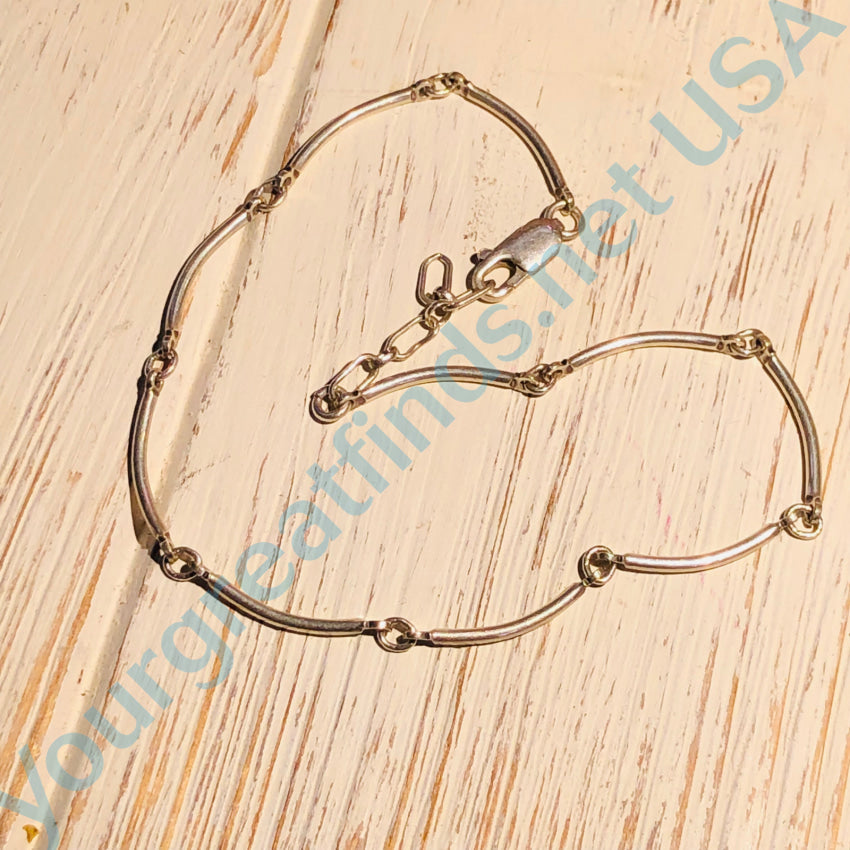 Sterling Silver Bar Chain Anklet