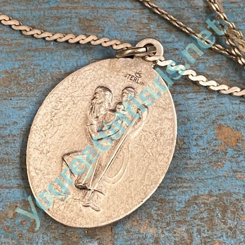Sterling Silver Basketball Sports St. Christopher Necklace Yourgreatfinds