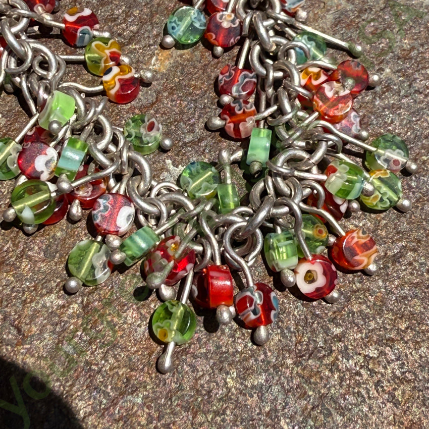 Sterling Silver Beaded Charm Bracelet ring