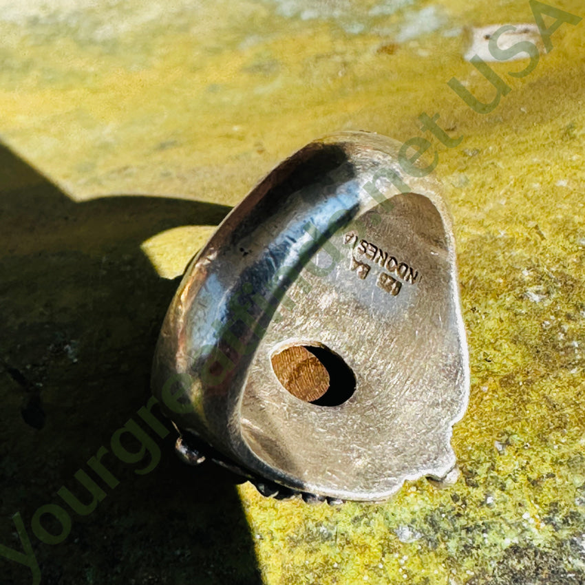 Sterling Silver & Black Opal Ring Size 5.75 Ring