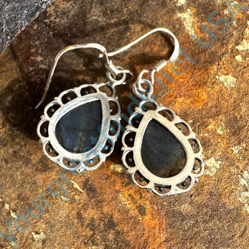 Sterling Silver Blue Labradorite Pierced Earrings Earrings