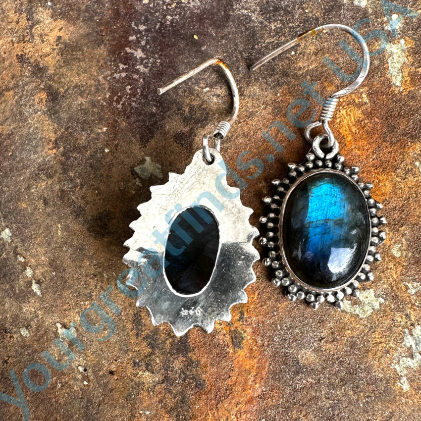 Sterling Silver Blue Labradorite Pierced Earrings Earrings