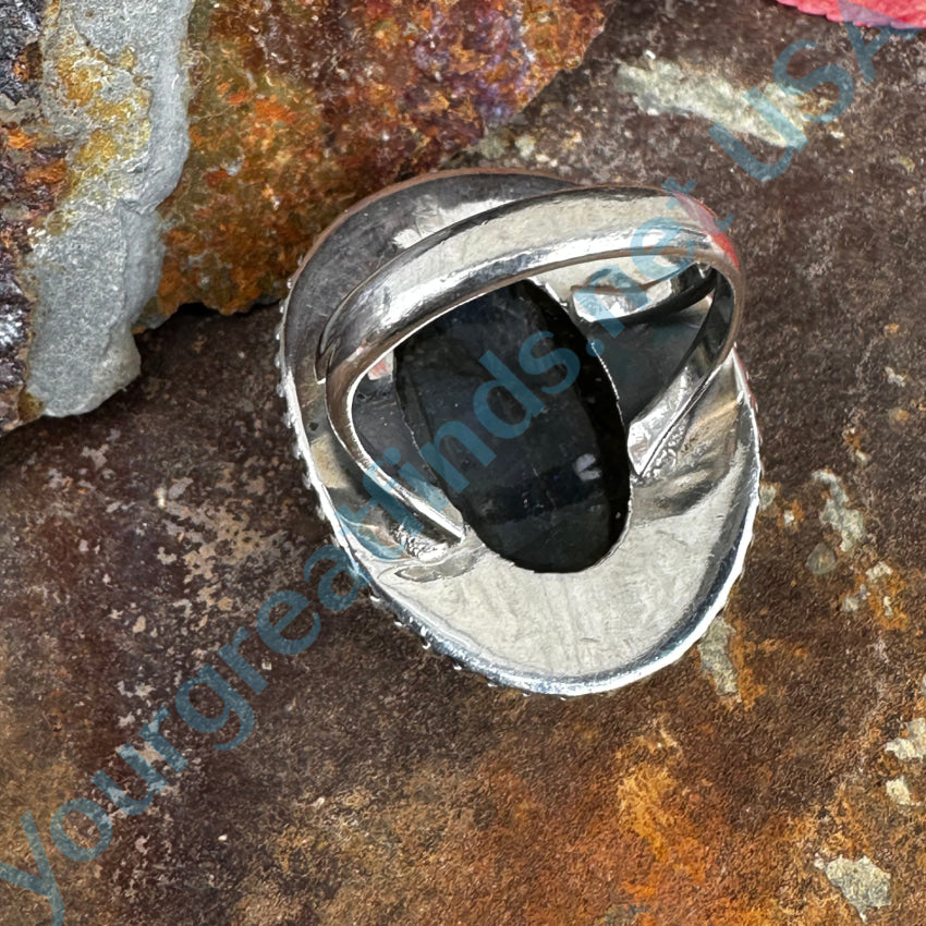 Sterling Silver & Blue Labradorite Ring Size 9.5 Ring