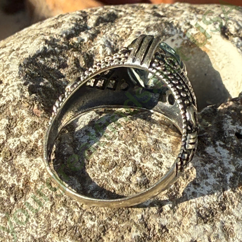 Sterling Silver & Blue Topaz Ring Size 6.5 ring