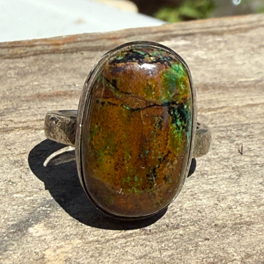 Sterling Silver & Boulder Turquoise Ring Size 6.5 ring