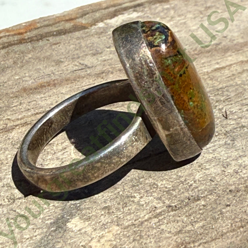Sterling Silver & Boulder Turquoise Ring Size 6.5 ring