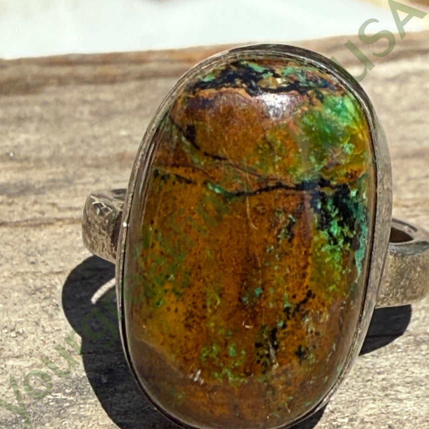Sterling Silver & Boulder Turquoise Ring Size 6.5 ring