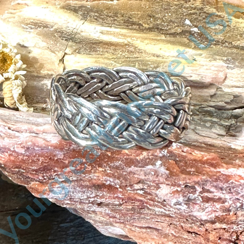 Vintage Victorian Sterling silver 9.25 Braid band Vintage Bracelet. high quality