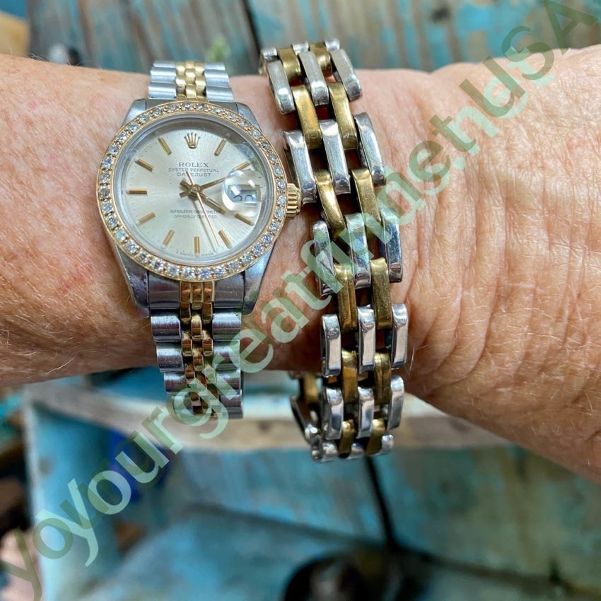 Sterling Silver Brass Bar Link Bracelet Mexico Yourgreatfinds