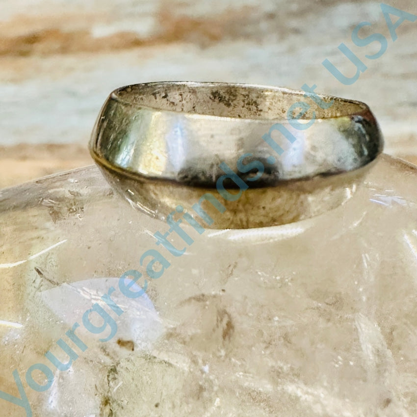 Sterling Silver Carinated Band Ring Size 5 3/4