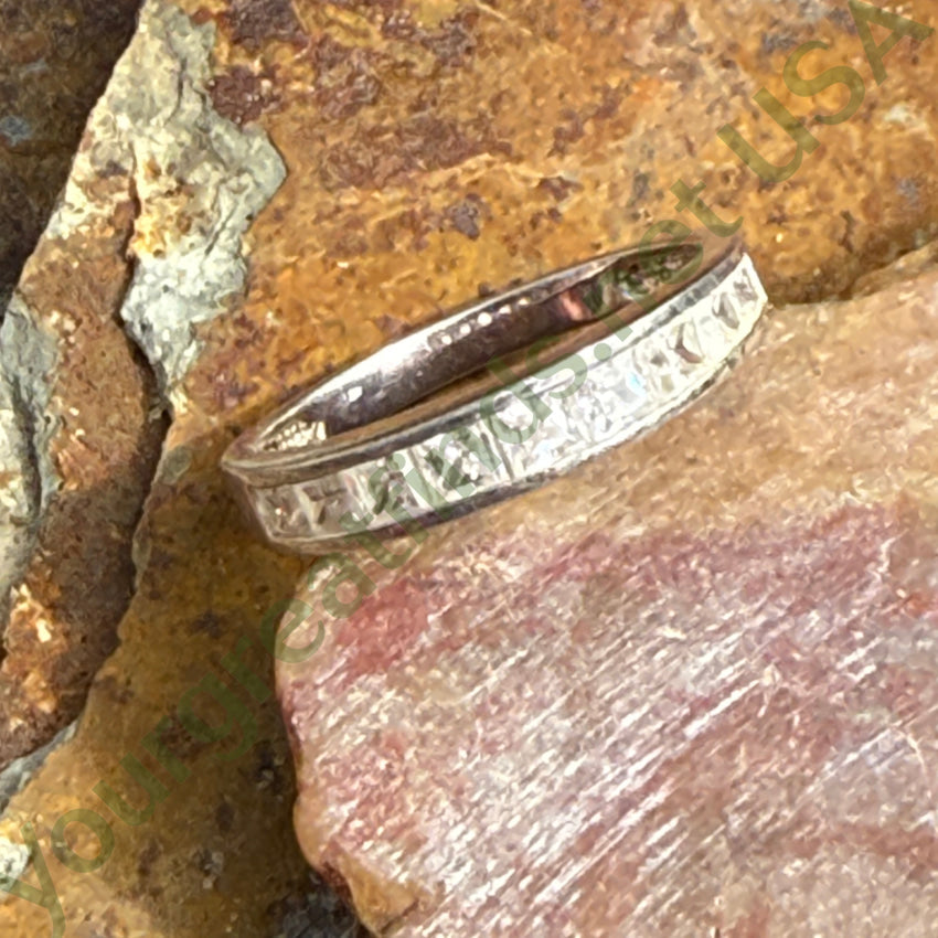 Sterling Silver & Channel Set Cubic Zirconia Ring Size 9 ring