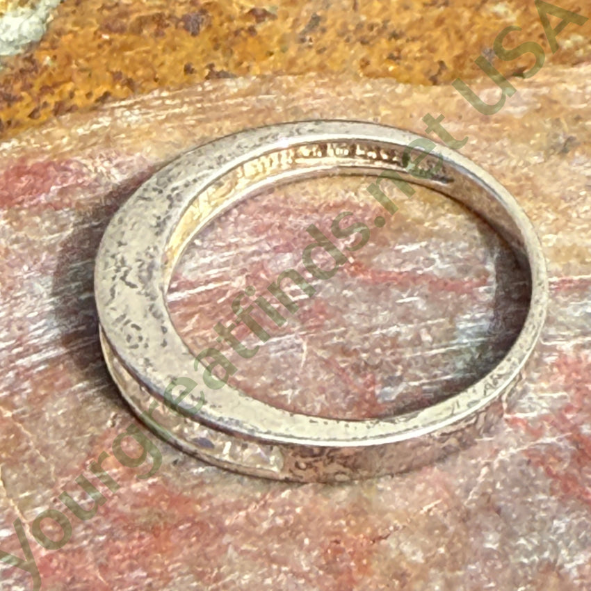 Sterling Silver & Channel Set Cubic Zirconia Ring Size 9 ring