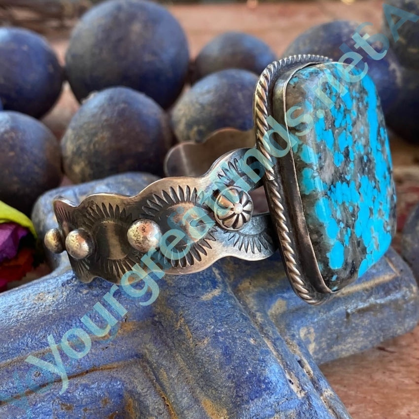 Sterling Silver Chimney Butte Bracelet Turquoise Quartz Stone Yourgreatfinds