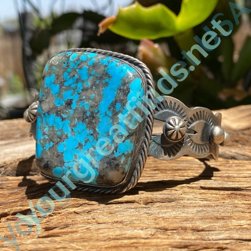 Sterling Silver Chimney Butte Bracelet Turquoise Quartz Stone Yourgreatfinds